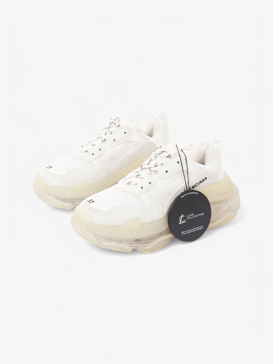 Balenciaga Triple S Clear Sole White  / Black Mesh EU 37 UK 4 Image 10
