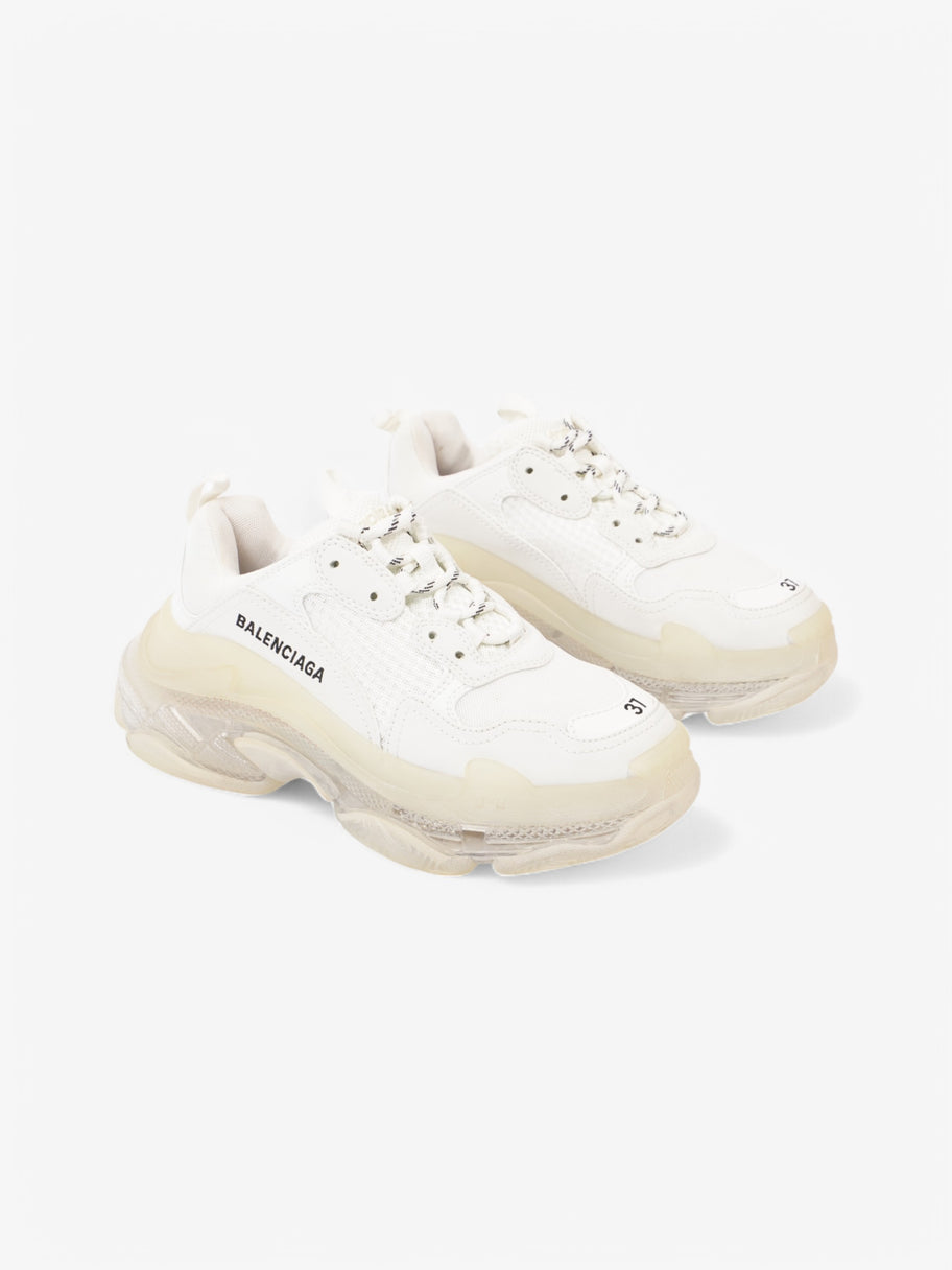 Balenciaga Triple S Clear Sole White  / Black Mesh EU 37 UK 4 Image 2