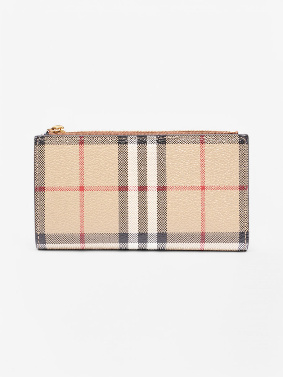 Burberry Bi-Fold  Long Wallet Check Coated Canvas Image 2