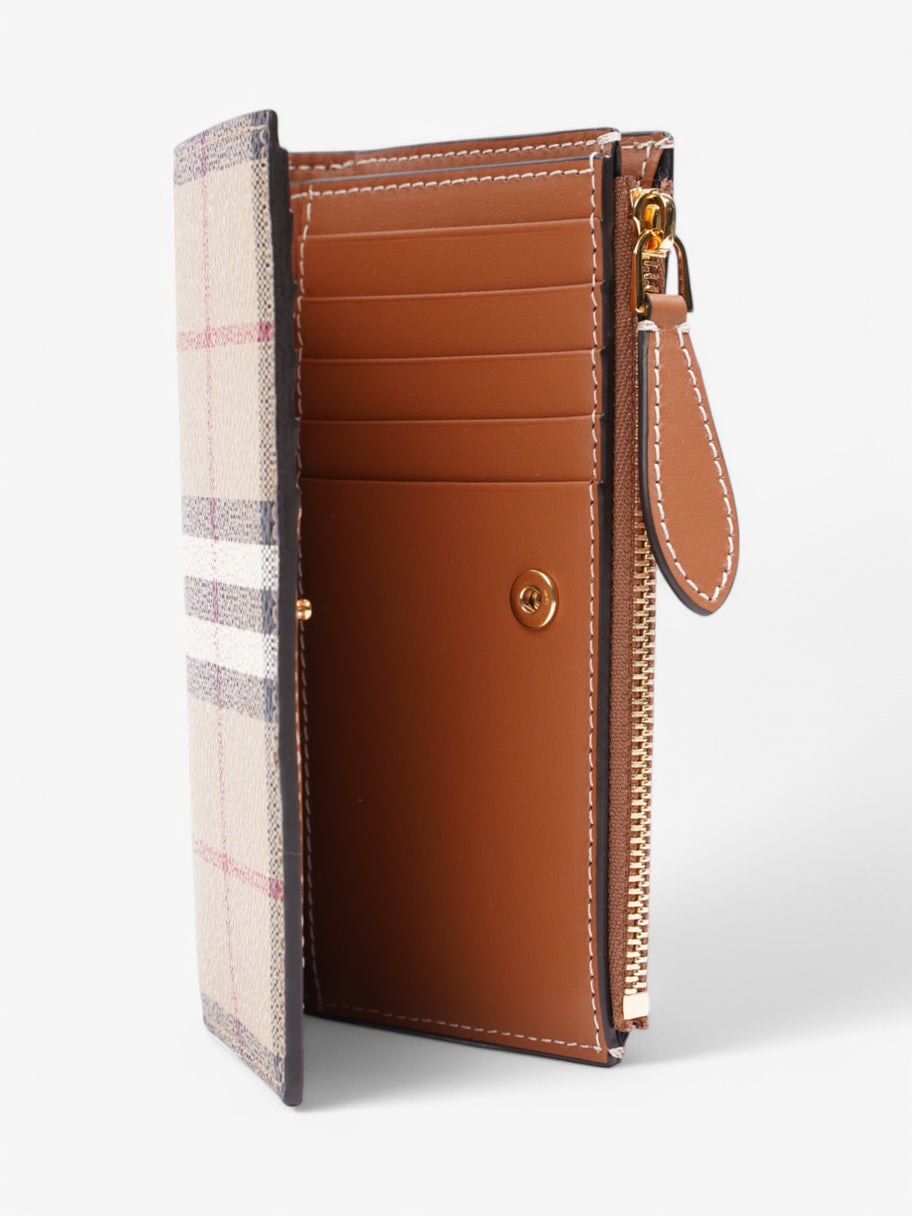 Burberry Bi-Fold  Long Wallet Check Coated Canvas Image 3