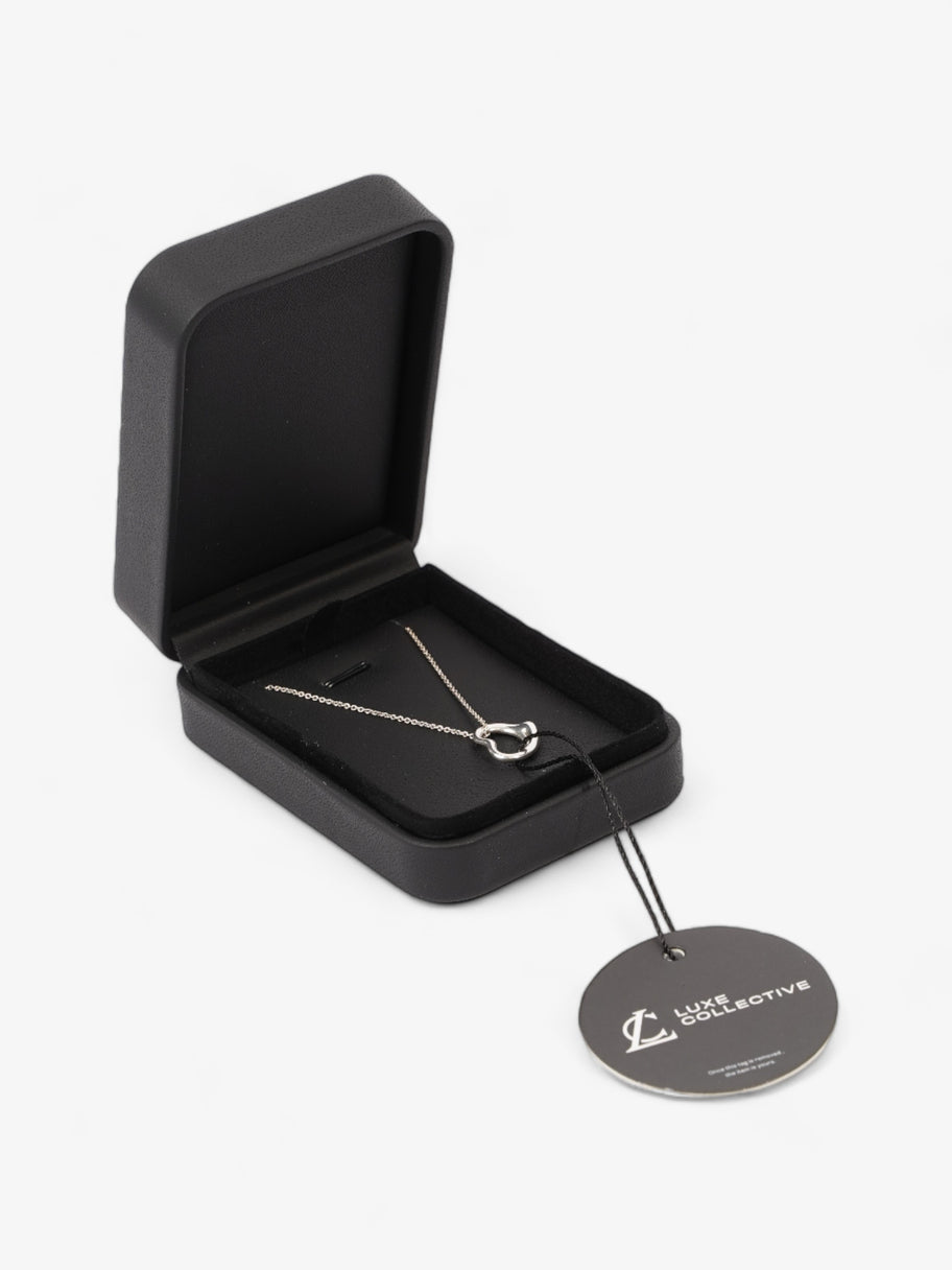 Tiffany and Co Elsa Peretti Open Heart Pendant Necklace Silver Silver Sterling 16mm Image 5