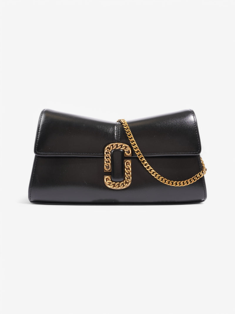  Marc Jacobs The St. Marc Convertible Clutch Black Leather