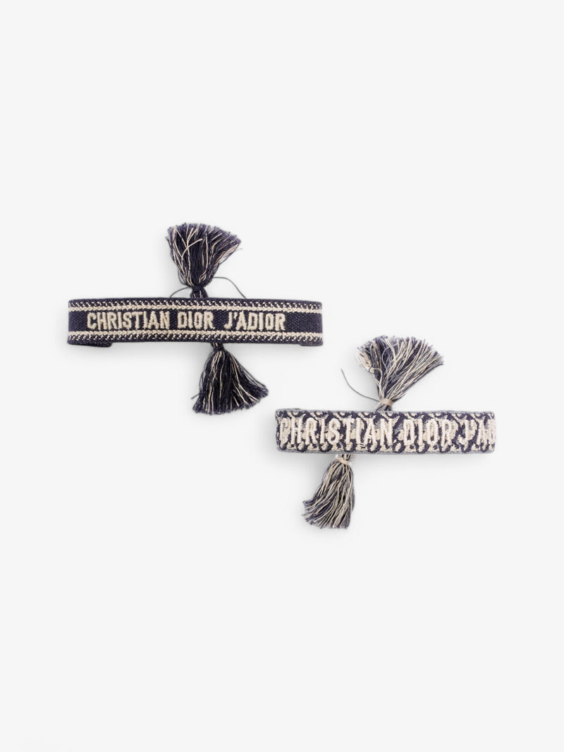  Christian Dior Bracelet Set Navy / Cream Canvas