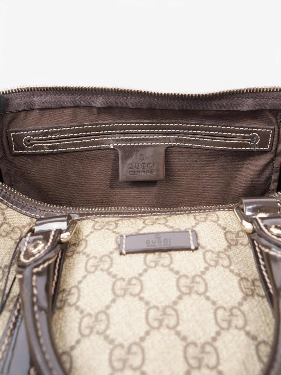 Gucci Boston Bag Supreme / Brown Coated Canvas Image 7