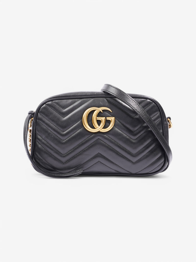  Gucci Marmont Zip Black Matelasse Leather Small