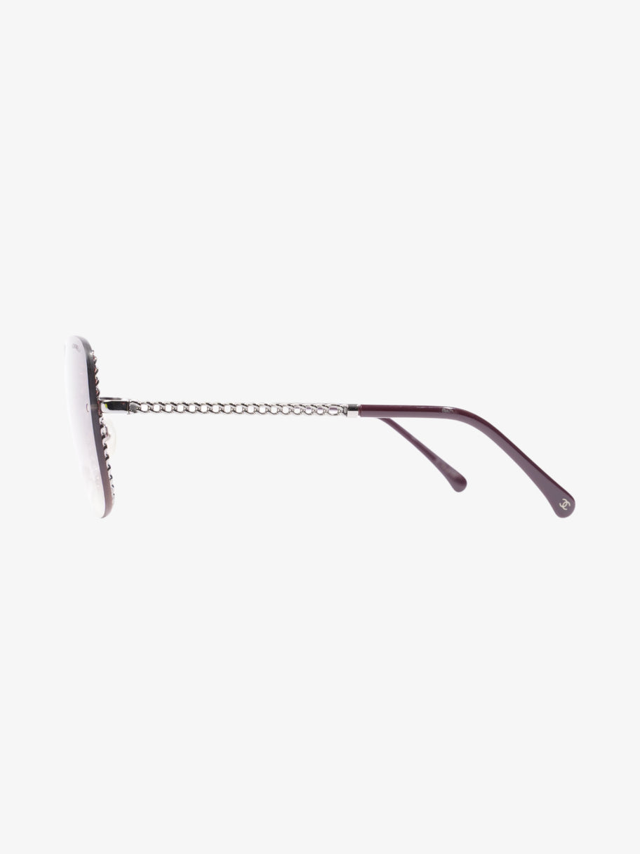 Chanel Square Sunglasses Purple Base Metal 140mm Image 2