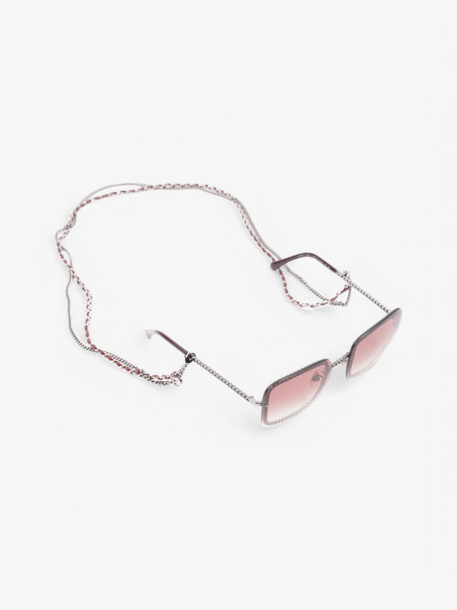 Chanel Square Sunglasses Purple Base Metal 140mm Image 6