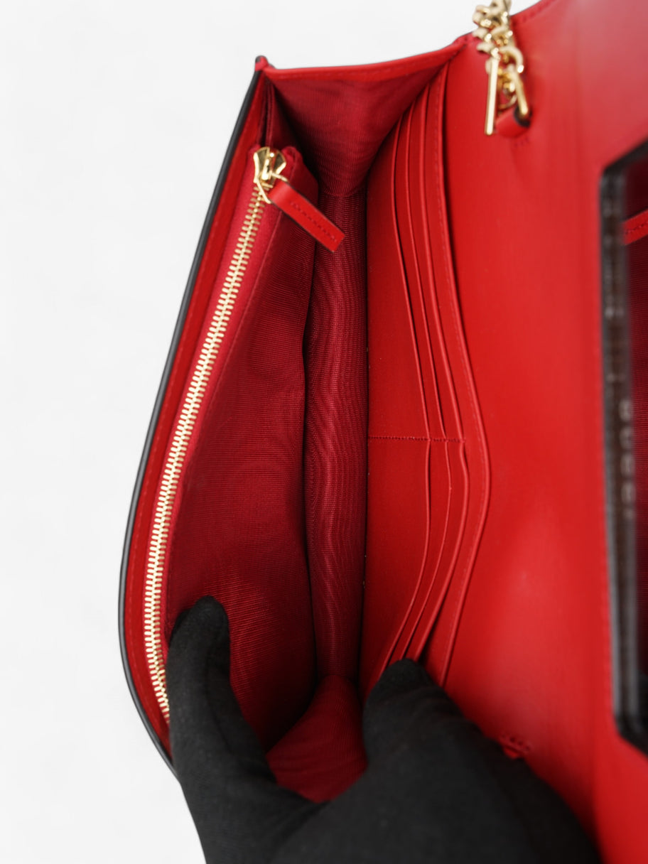 Gucci Monogram Apple Chain Wallet GG Supreme / Red / Green Canvas Image 9