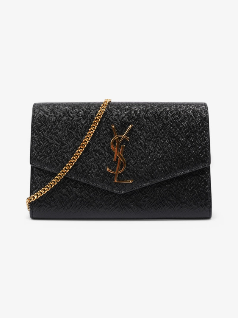  Saint Laurent Uptown Chain Wallet Black Leather