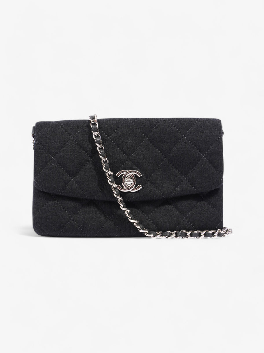 Chanel CC Flap Bag Black Cotton Mini Image 1