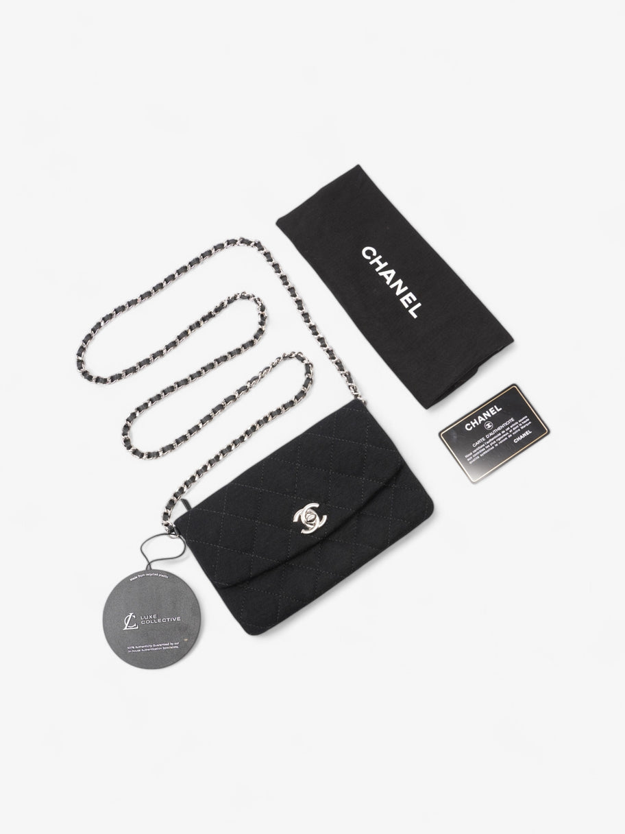 Chanel CC Flap Bag Black Cotton Mini Image 11
