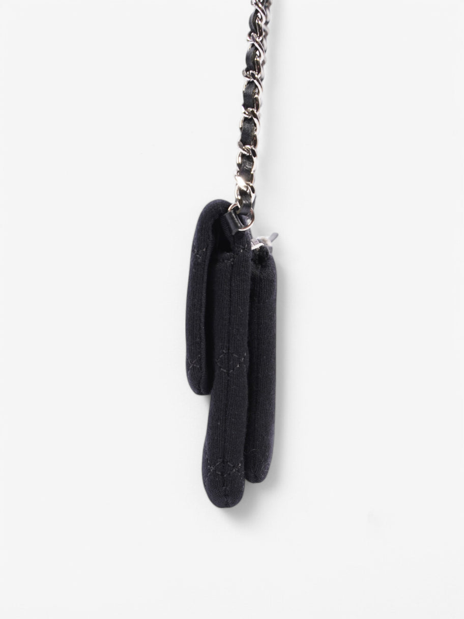 Chanel CC Flap Bag Black Cotton Mini Image 3