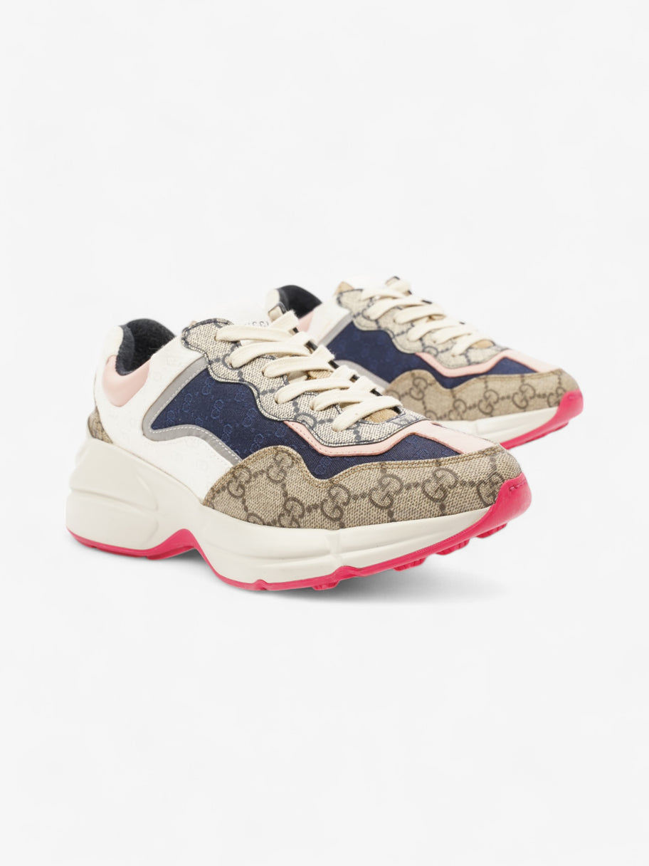 Gucci Rhyton Navy / Beige  / White Canvas EU 36 UK 3 Image 2