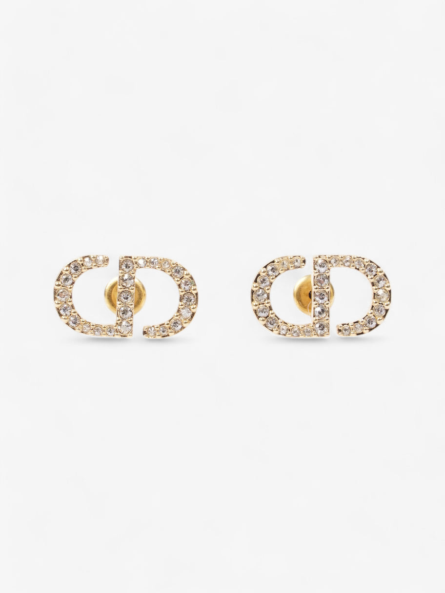 Christian Dior CD Earrings Gold / White Base Metal Image 1