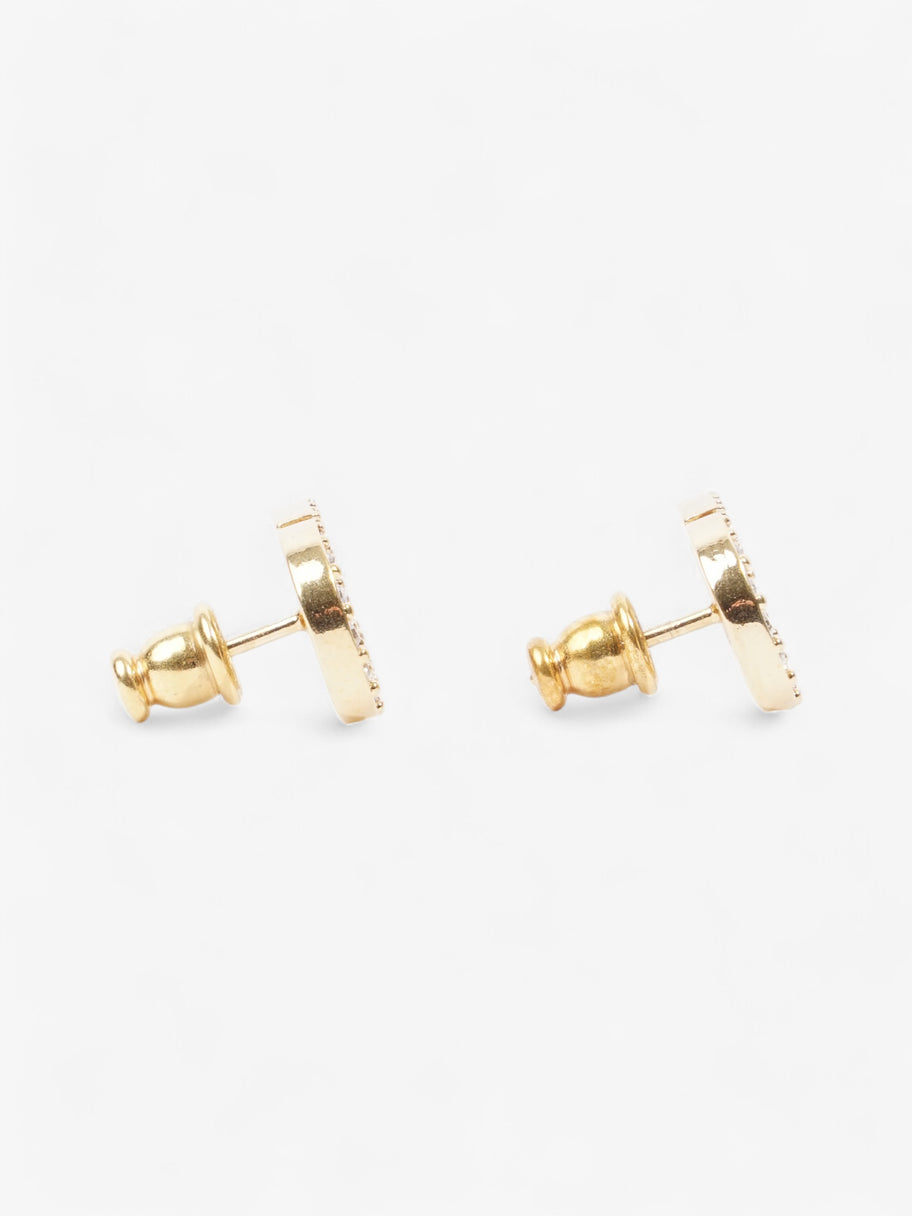 Christian Dior CD Earrings Gold / White Base Metal Image 2