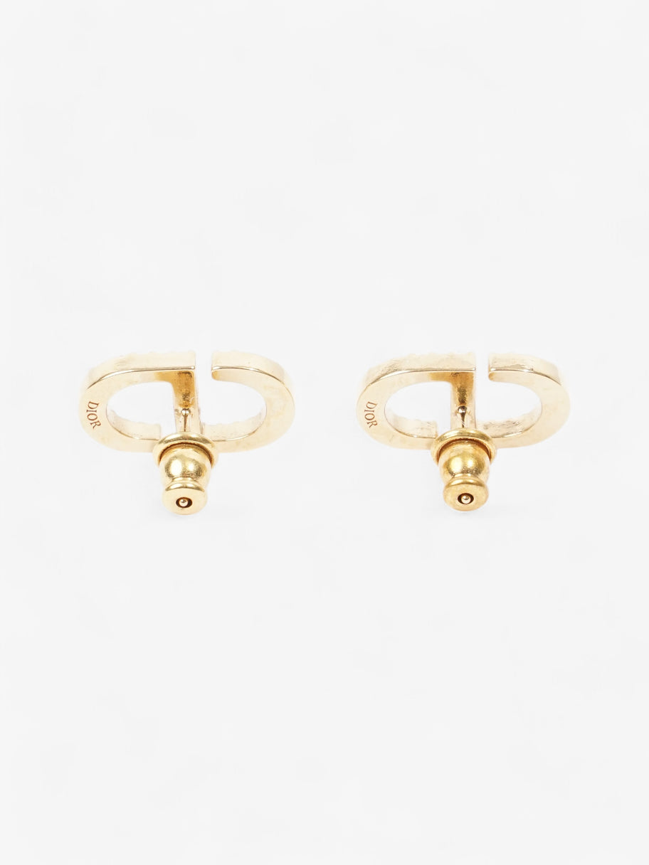 Christian Dior CD Earrings Gold / White Base Metal Image 3