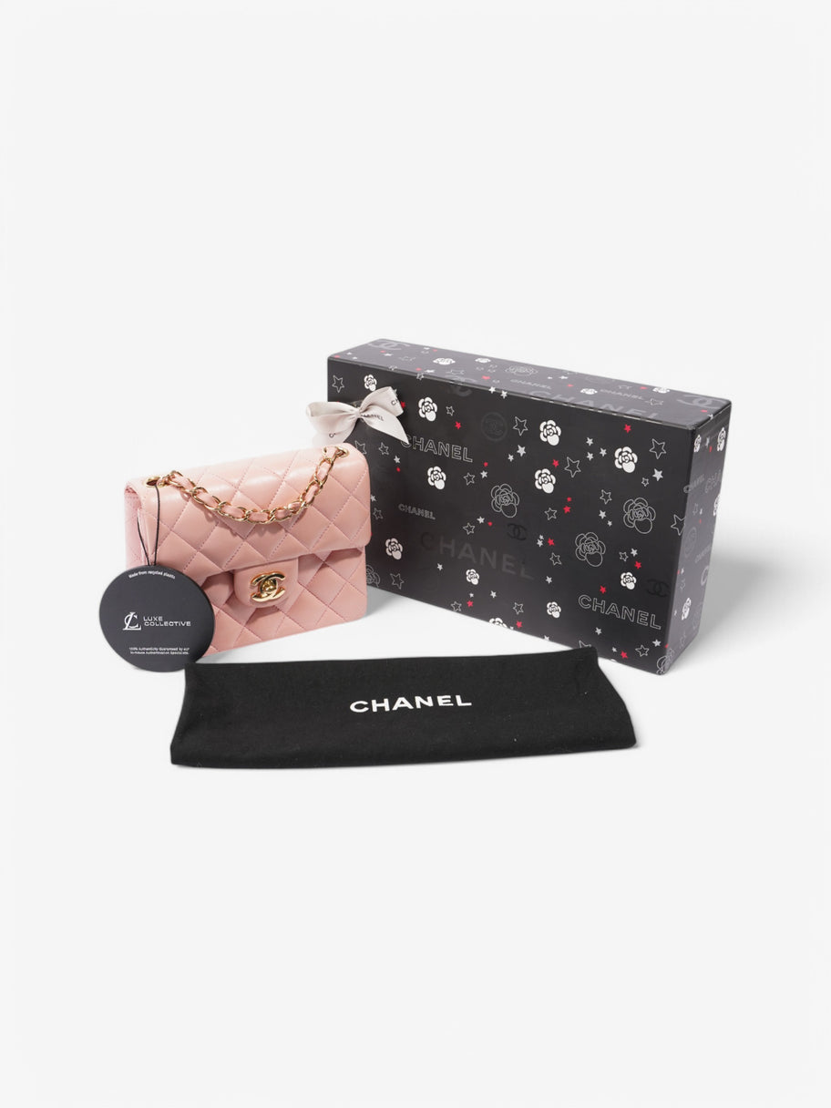 Chanel Classic Flap Square Mini Pink Lambskin Leather Image 11