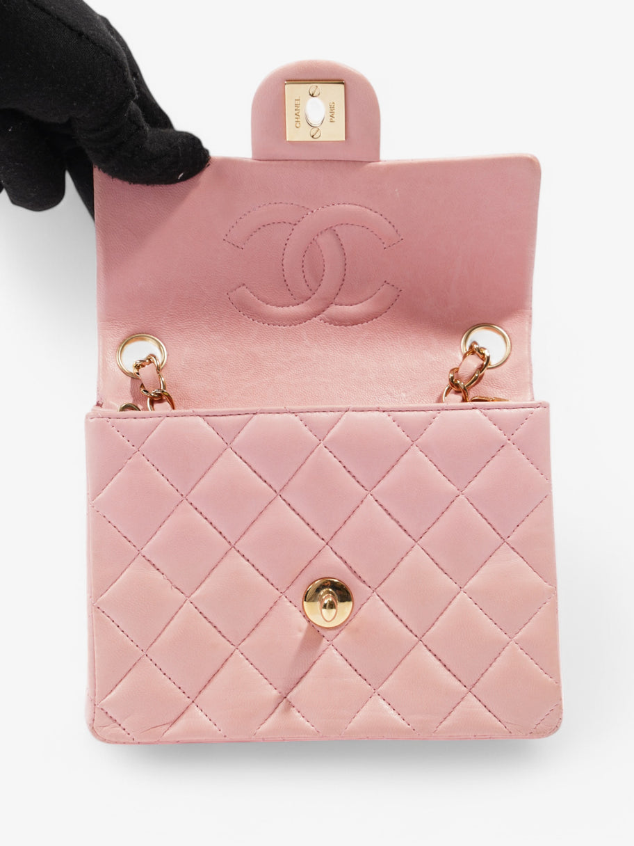 Chanel Classic Flap Square Mini Pink Lambskin Leather Image 9
