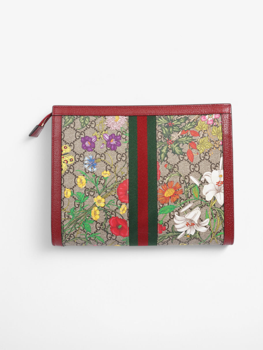 Gucci Toiletry Pouch Floral Coated Canvas Image 4