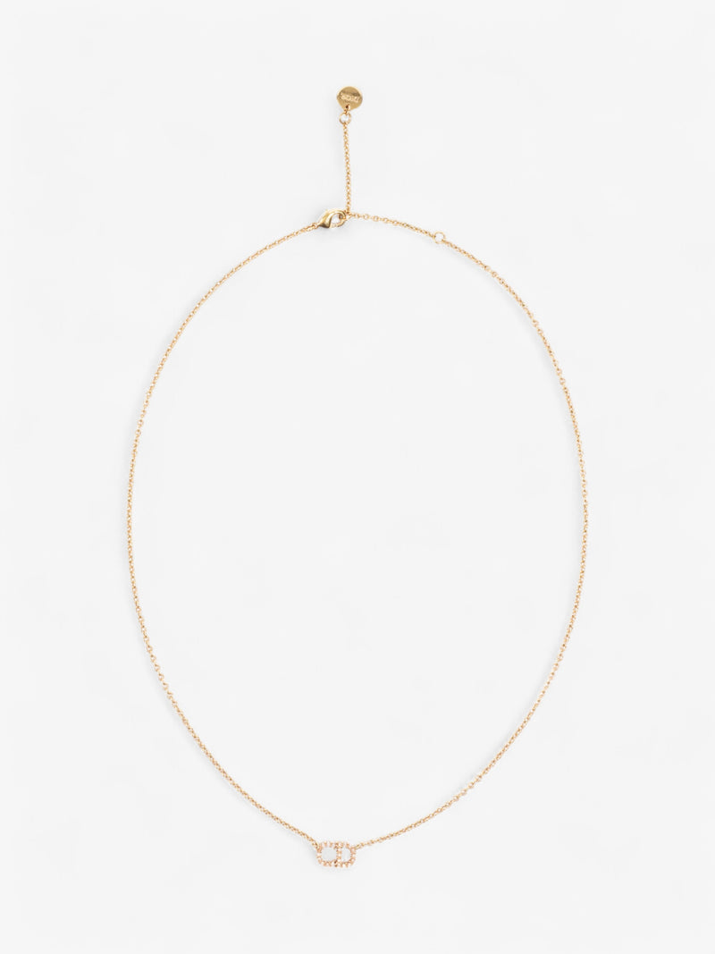  Christian Dior Clair D Lune Necklace Gold Base Metal