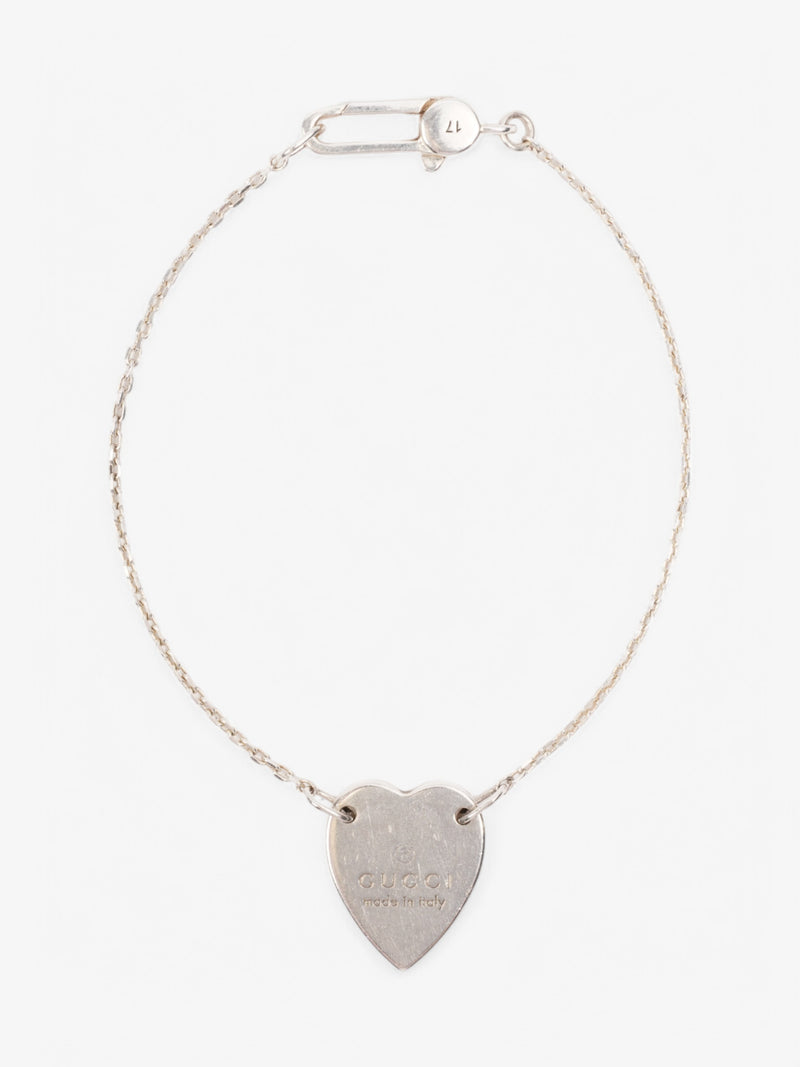  Gucci Trademark Heart Tag Bracelet Silver Silver Sterling