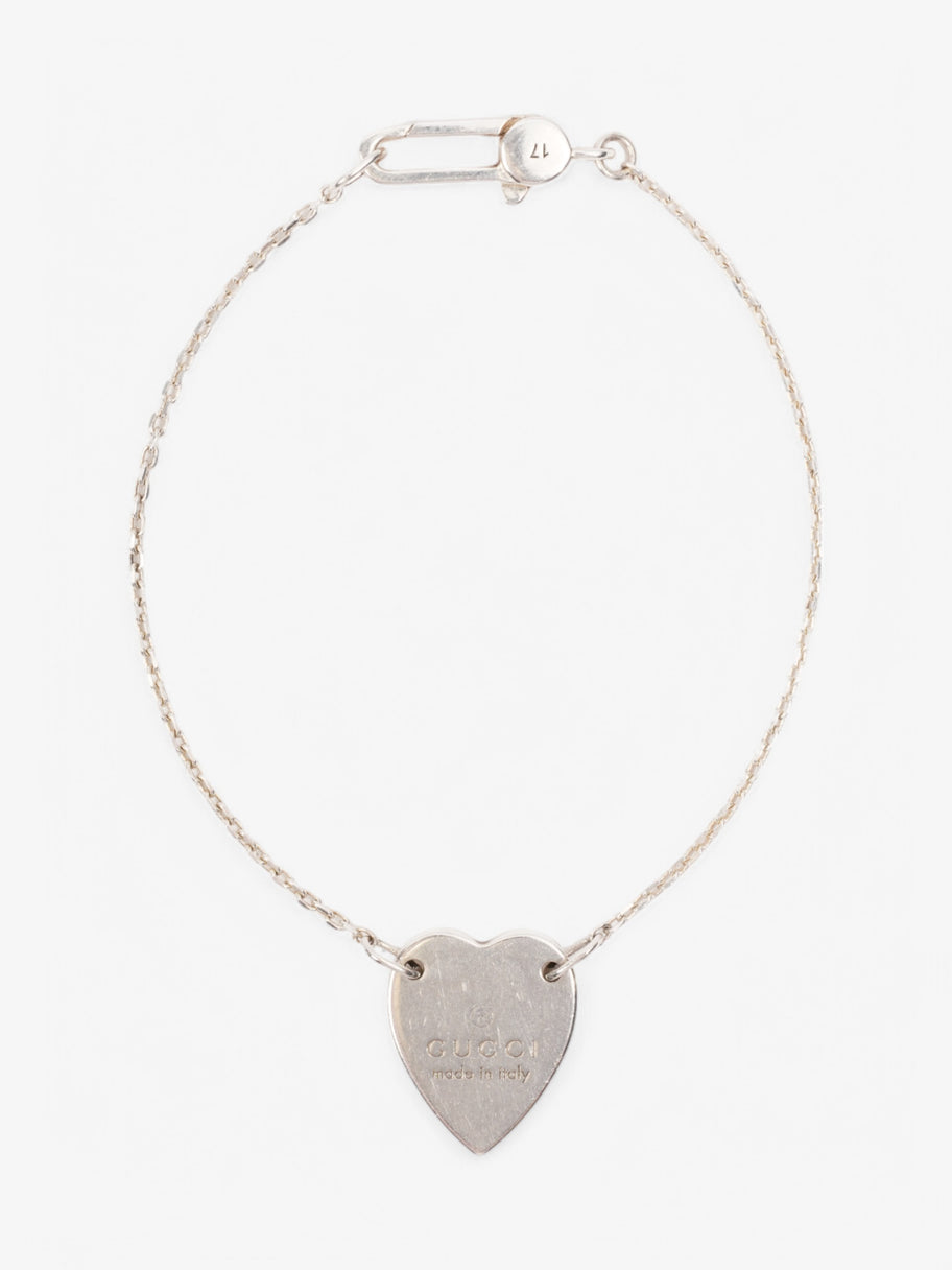 Gucci Trademark Heart Tag Bracelet Silver Silver Sterling Image 1