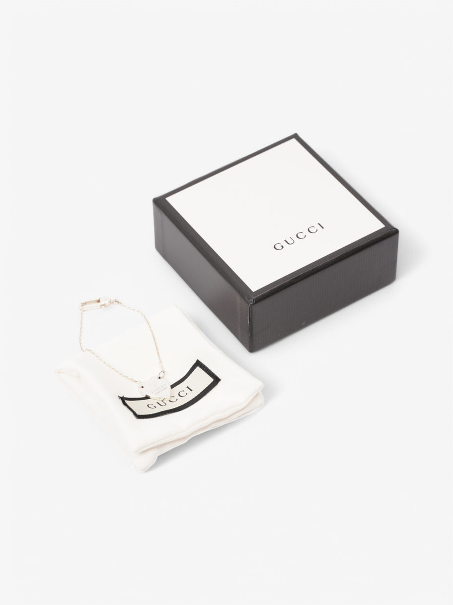 Gucci Trademark Heart Tag Bracelet Silver Silver Sterling Image 5