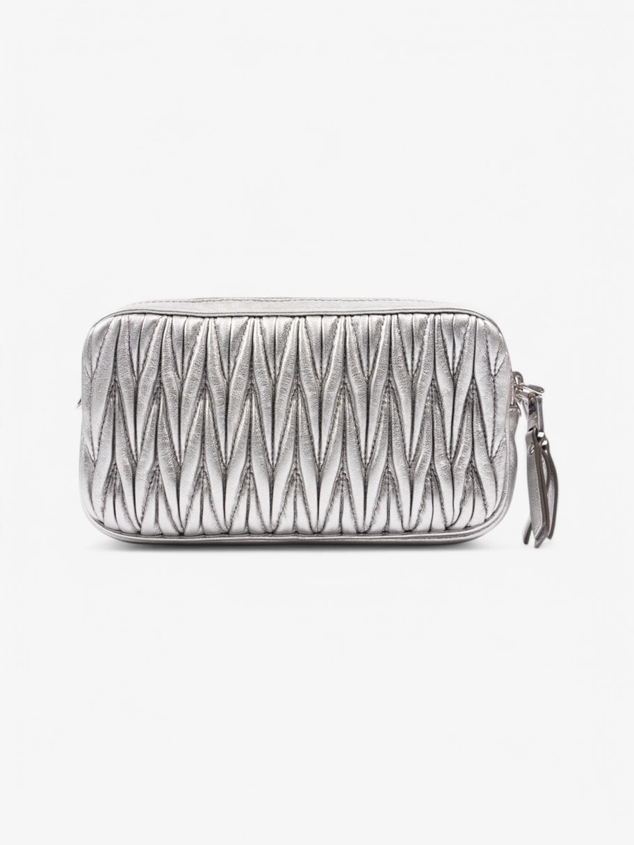 Miu Miu Matalasse Silver Leather Image 4