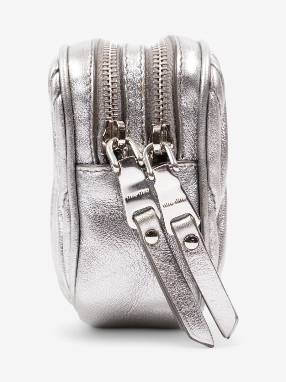 Miu Miu Matalasse Silver Leather Image 5