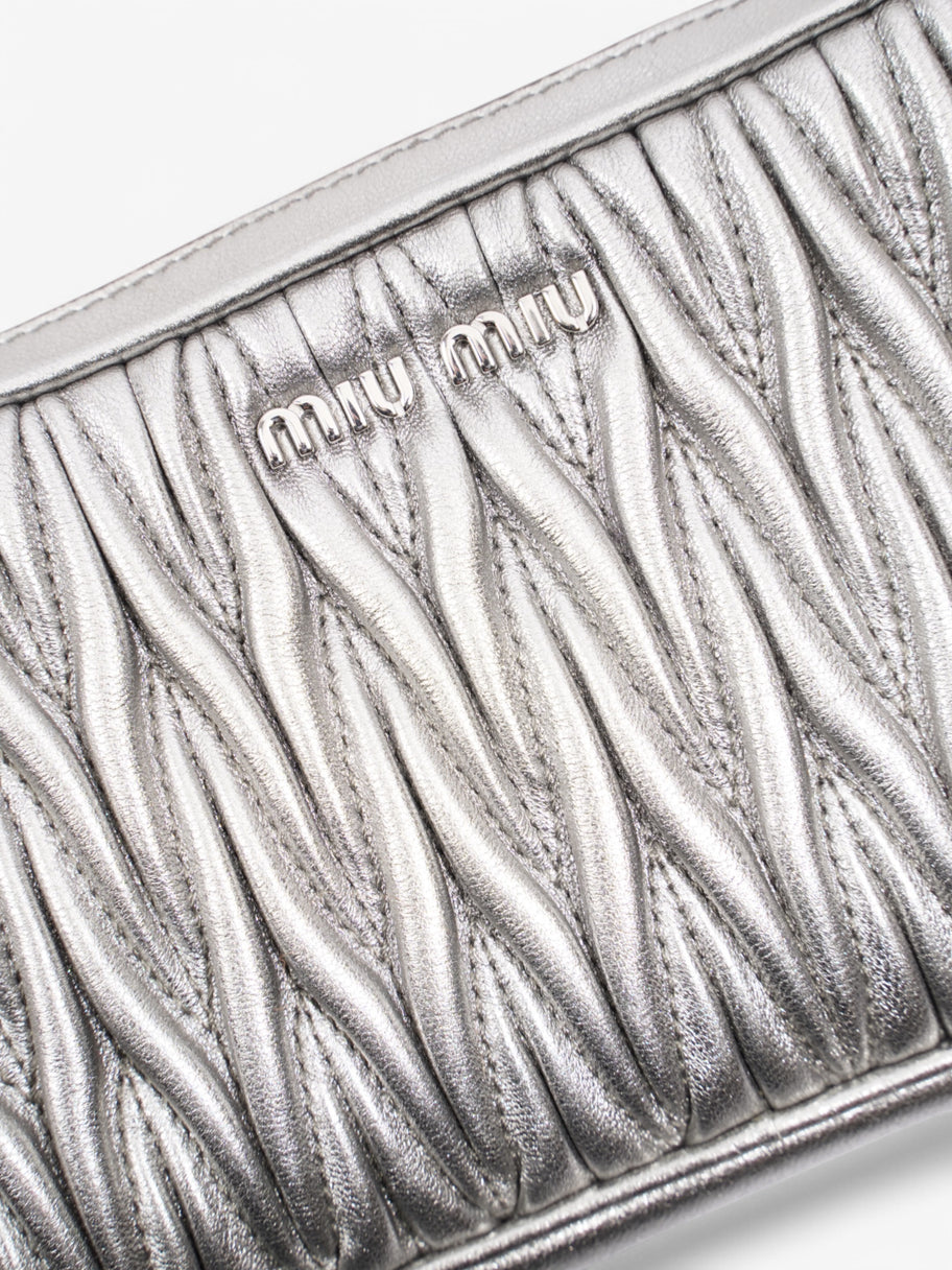 Miu Miu Matalasse Silver Leather Image 7