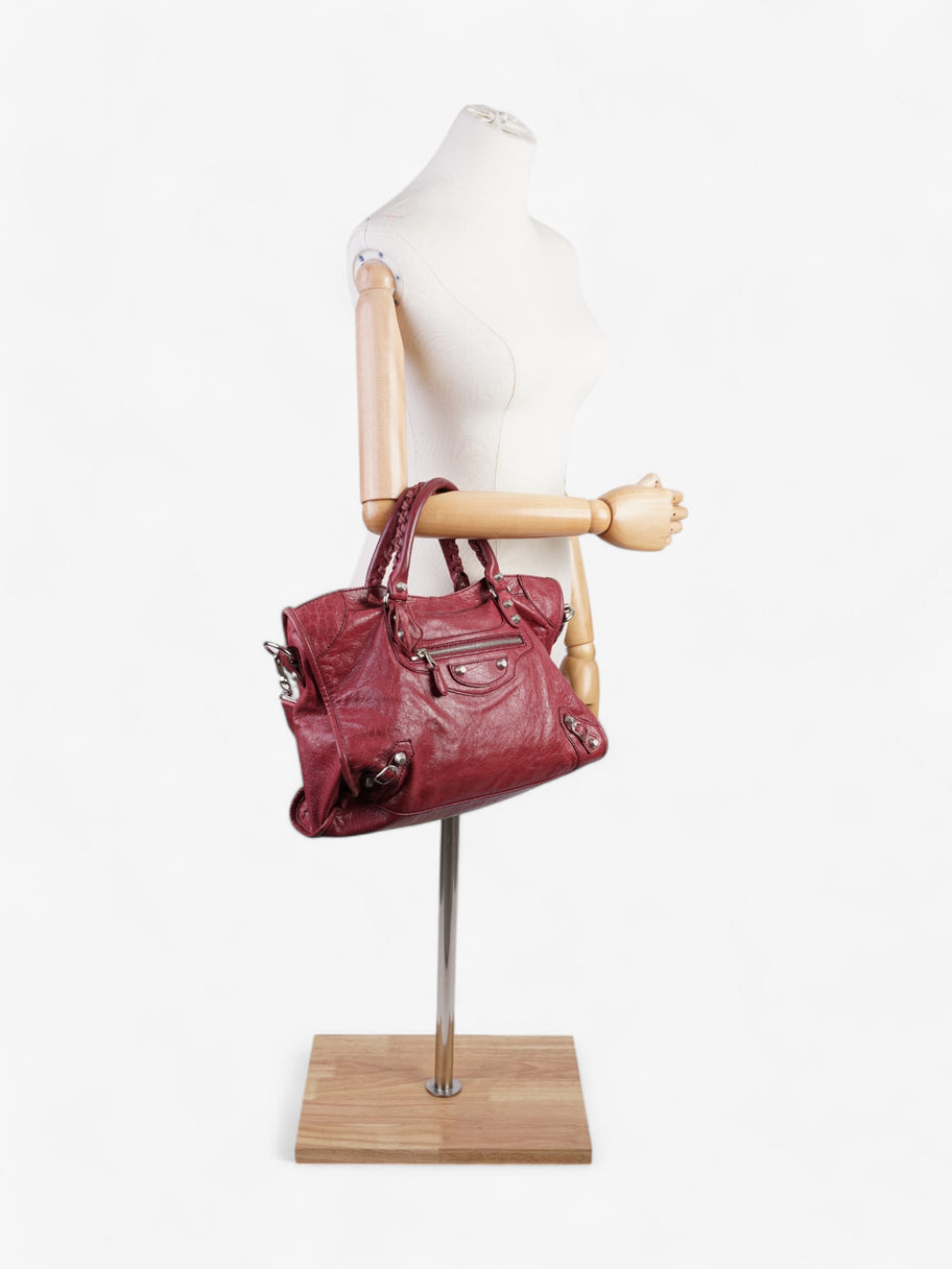 Balenciaga Le City Violet Prune Lambskin Leather Medium Image 2