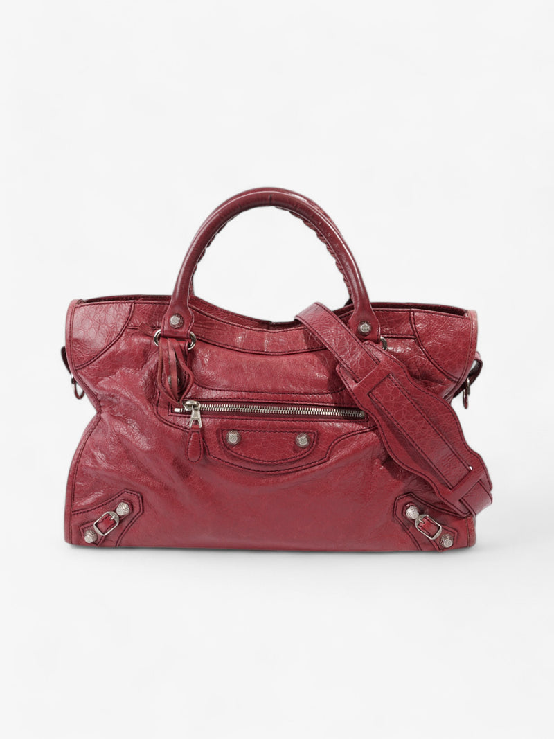  Balenciaga Le City Violet Prune Lambskin Leather Medium