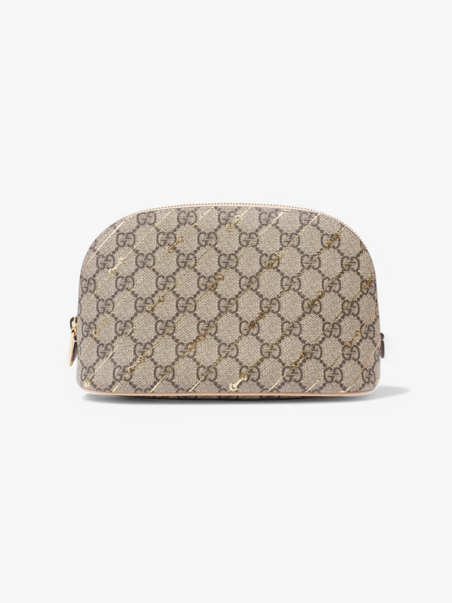 Gucci GG Horsebit Cosmetic Beige  / Gold Coated Canvas Small Image 3