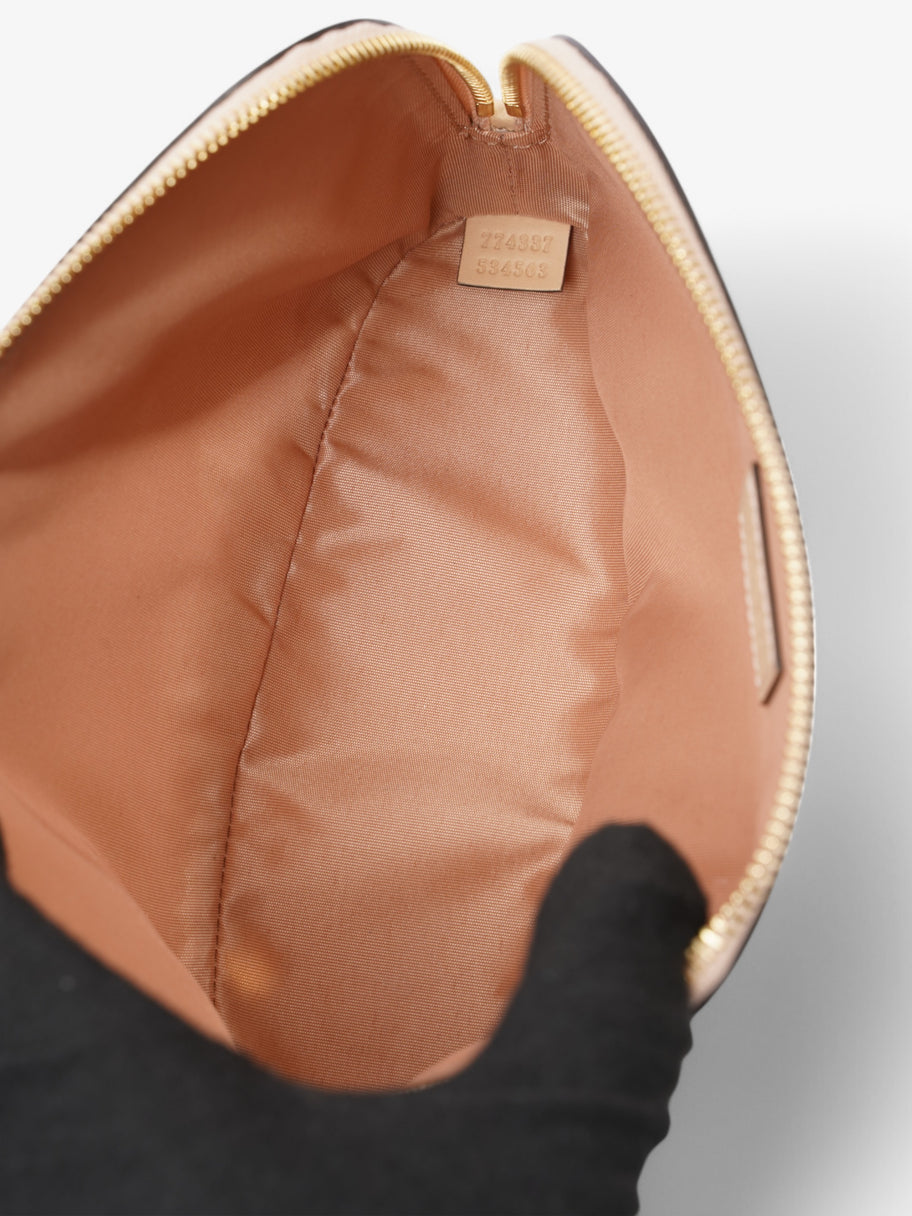 Gucci GG Horsebit Cosmetic Beige  / Gold Coated Canvas Small Image 7