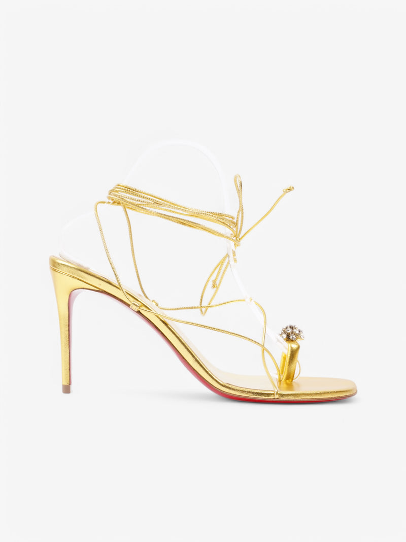  Christian Louboutin Just Un Fil 85 Gold Leather EU 40 UK 7
