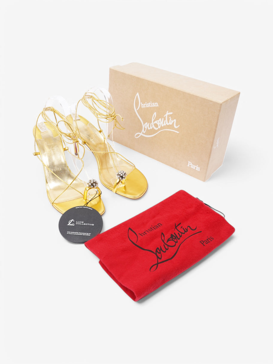 Christian Louboutin Just Un Fil 85 Gold Leather EU 40 UK 7 Image 11