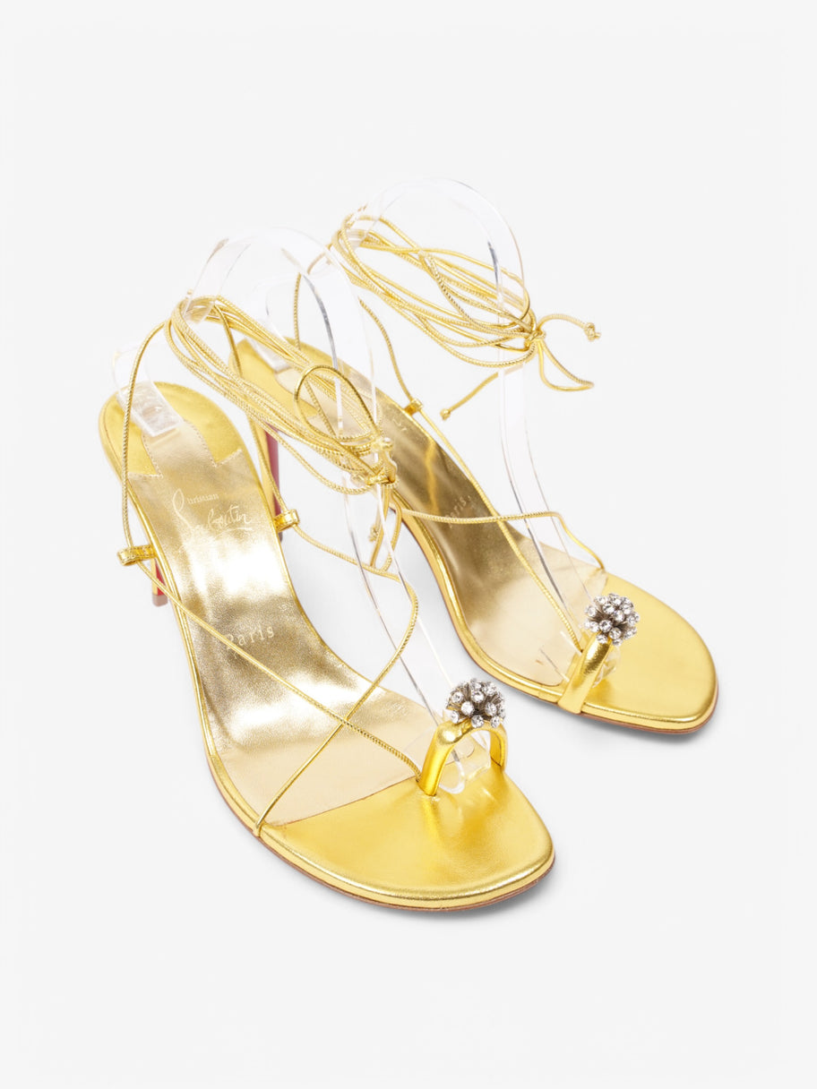 Christian Louboutin Just Un Fil 85 Gold Leather EU 40 UK 7 Image 2