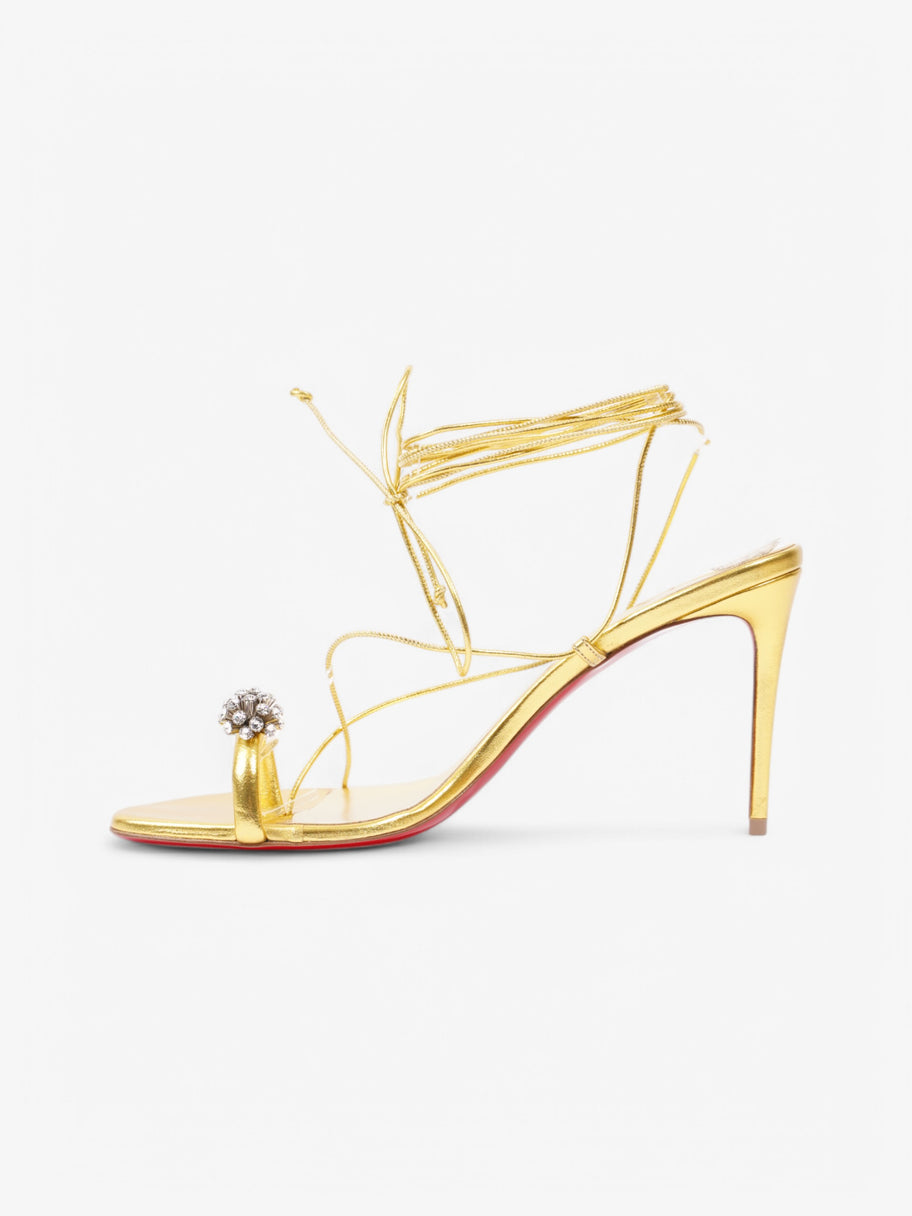 Christian Louboutin Just Un Fil 85 Gold Leather EU 40 UK 7 Image 3