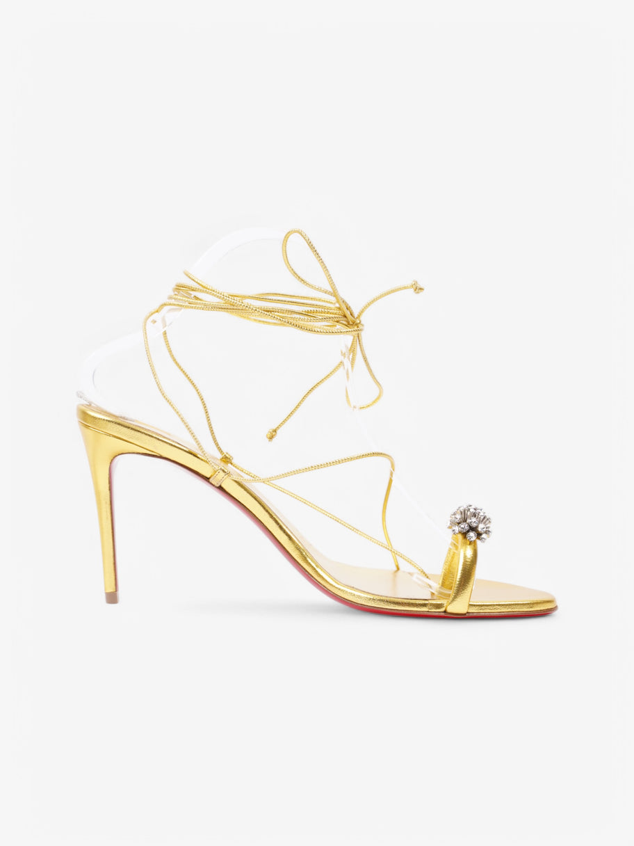 Christian Louboutin Just Un Fil 85 Gold Leather EU 40 UK 7 Image 4