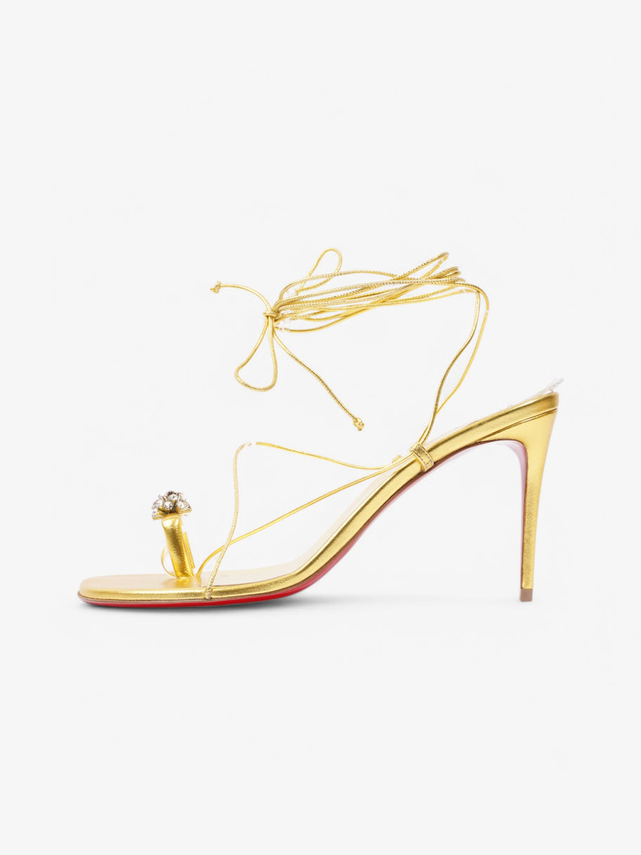 Christian Louboutin Just Un Fil 85 Gold Leather EU 40 UK 7 Image 5