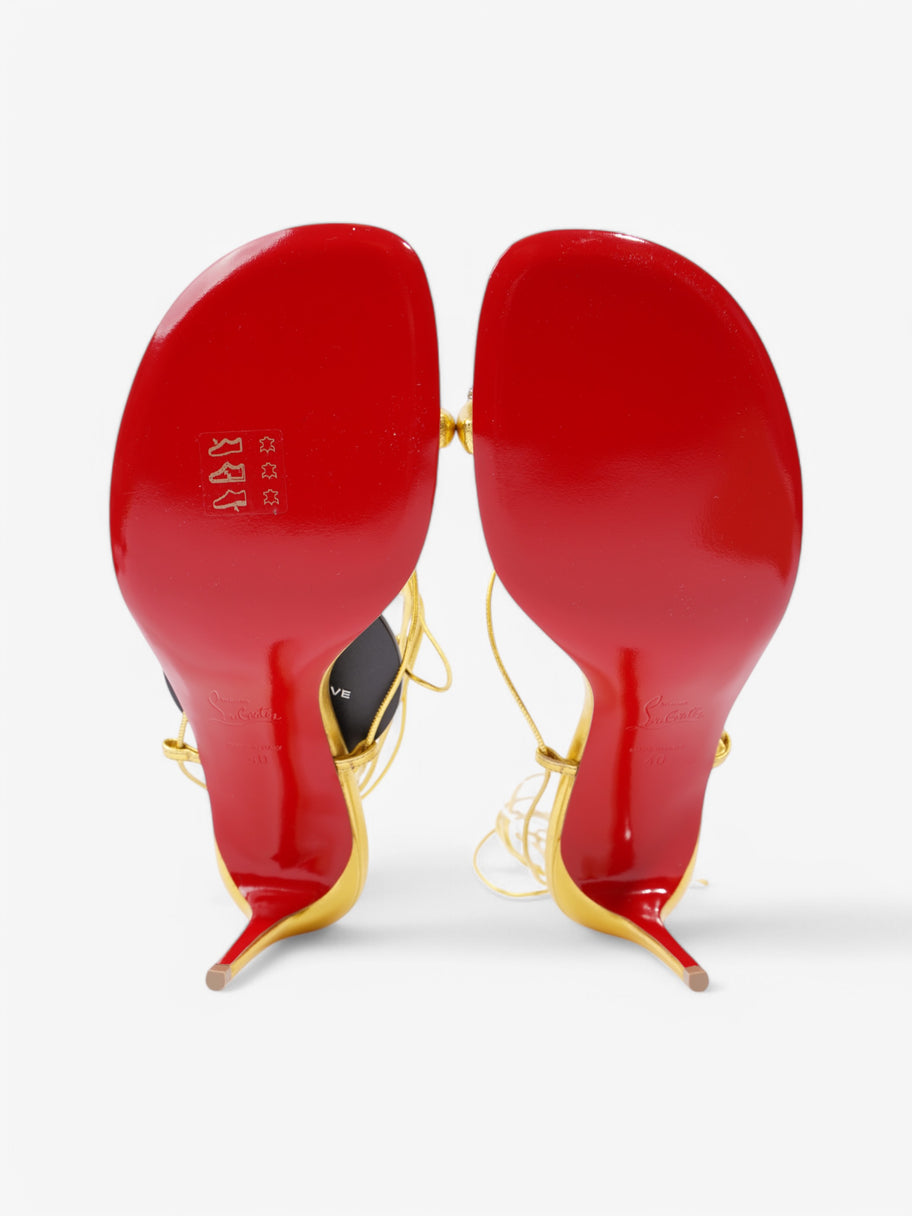 Christian Louboutin Just Un Fil 85 Gold Leather EU 40 UK 7 Image 7
