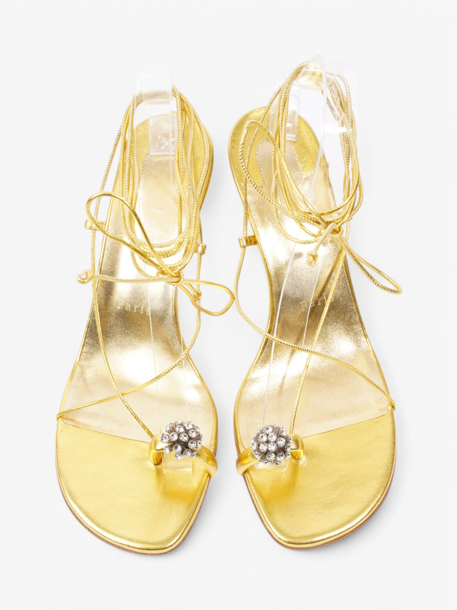 Christian Louboutin Just Un Fil 85 Gold Leather EU 40 UK 7 Image 8