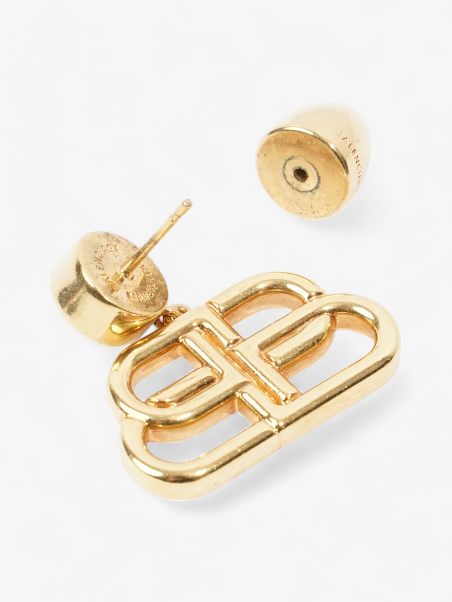 Balenciaga BB Drop Earrings Gold / Pearl Base Metal Image 2
