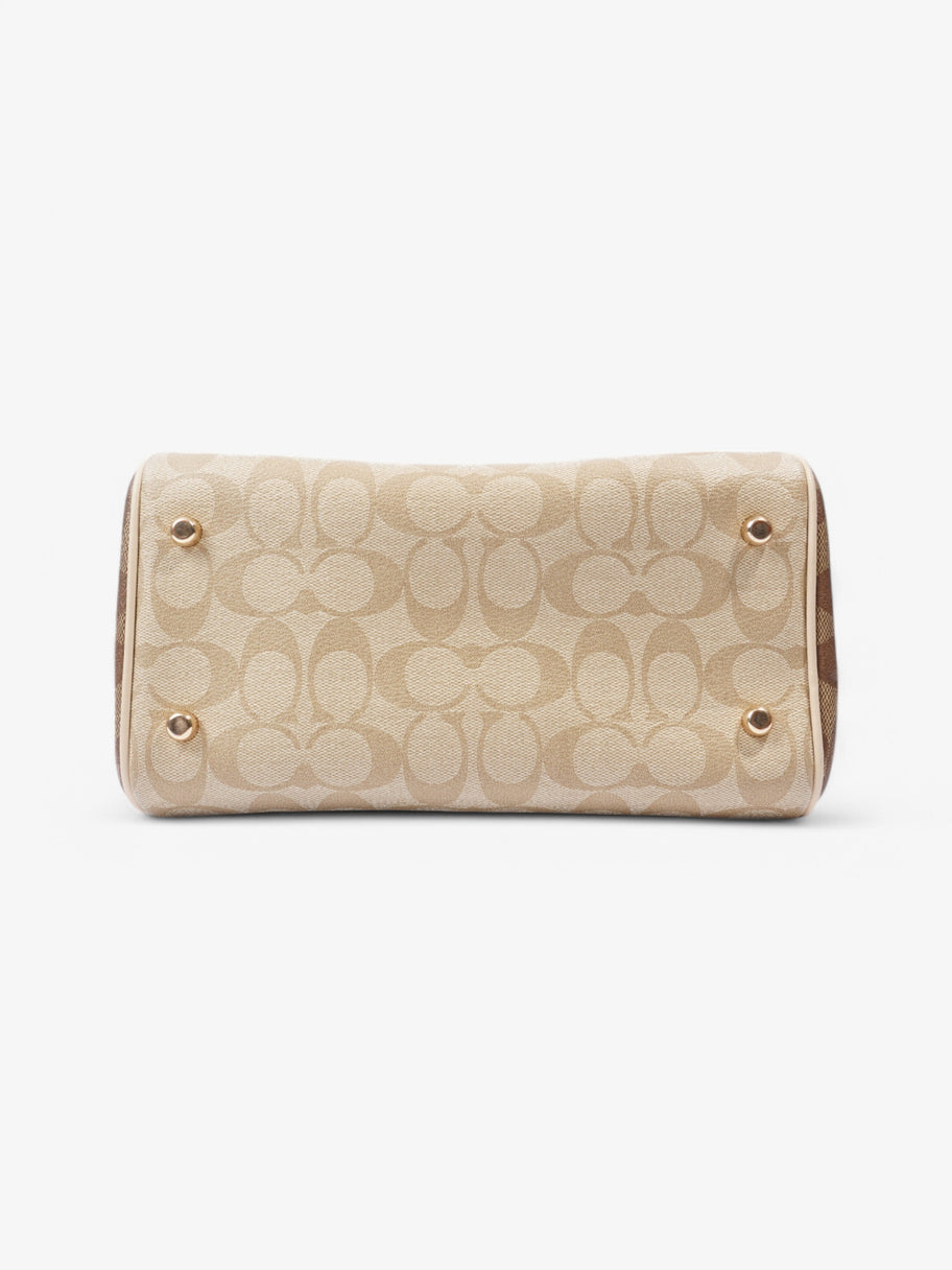 Coach Rowan Satchel Bag  Beige  / Brown Coated Canvas Image 6