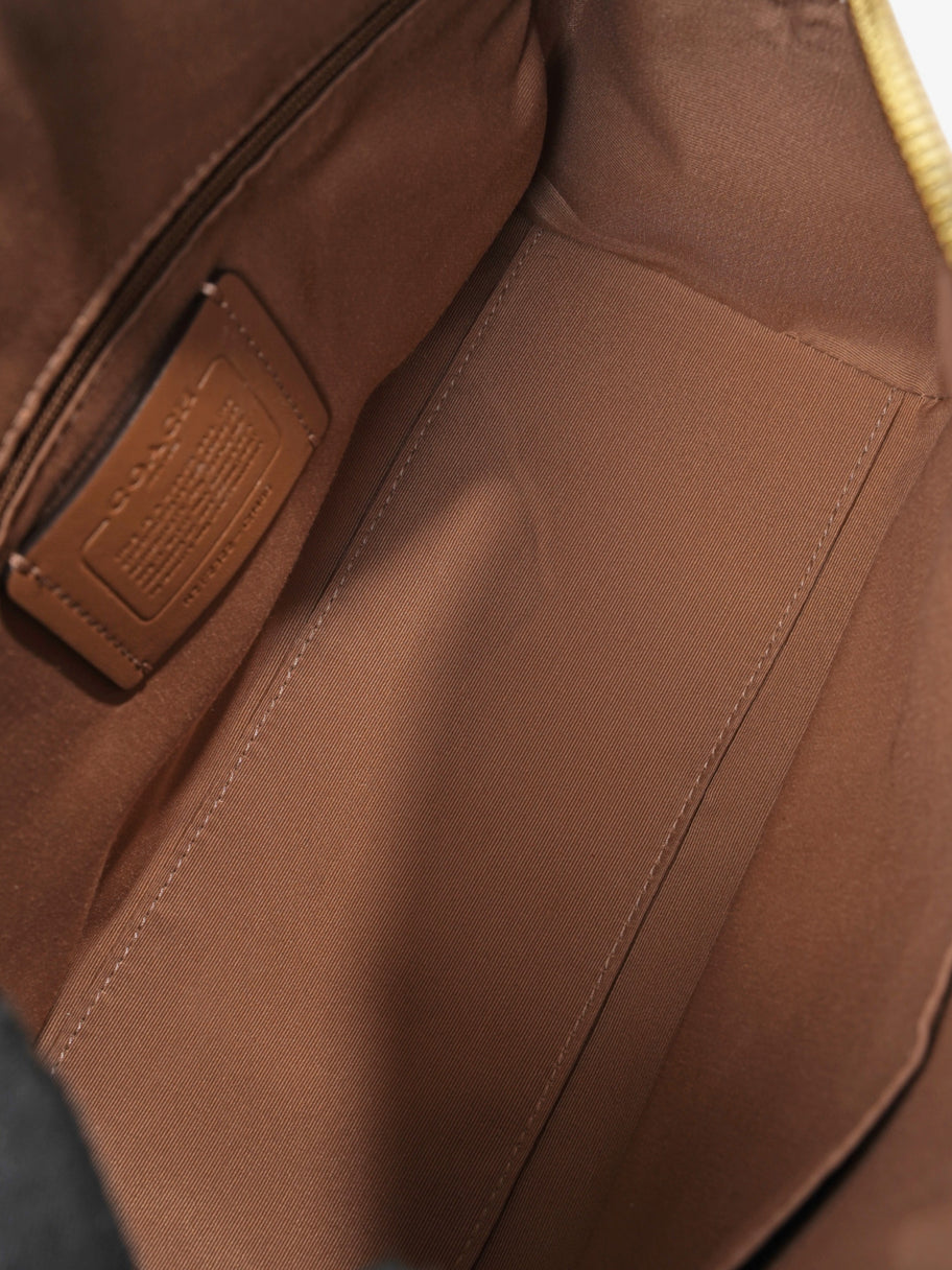 Coach Rowan Satchel Bag  Beige  / Brown Coated Canvas Image 8