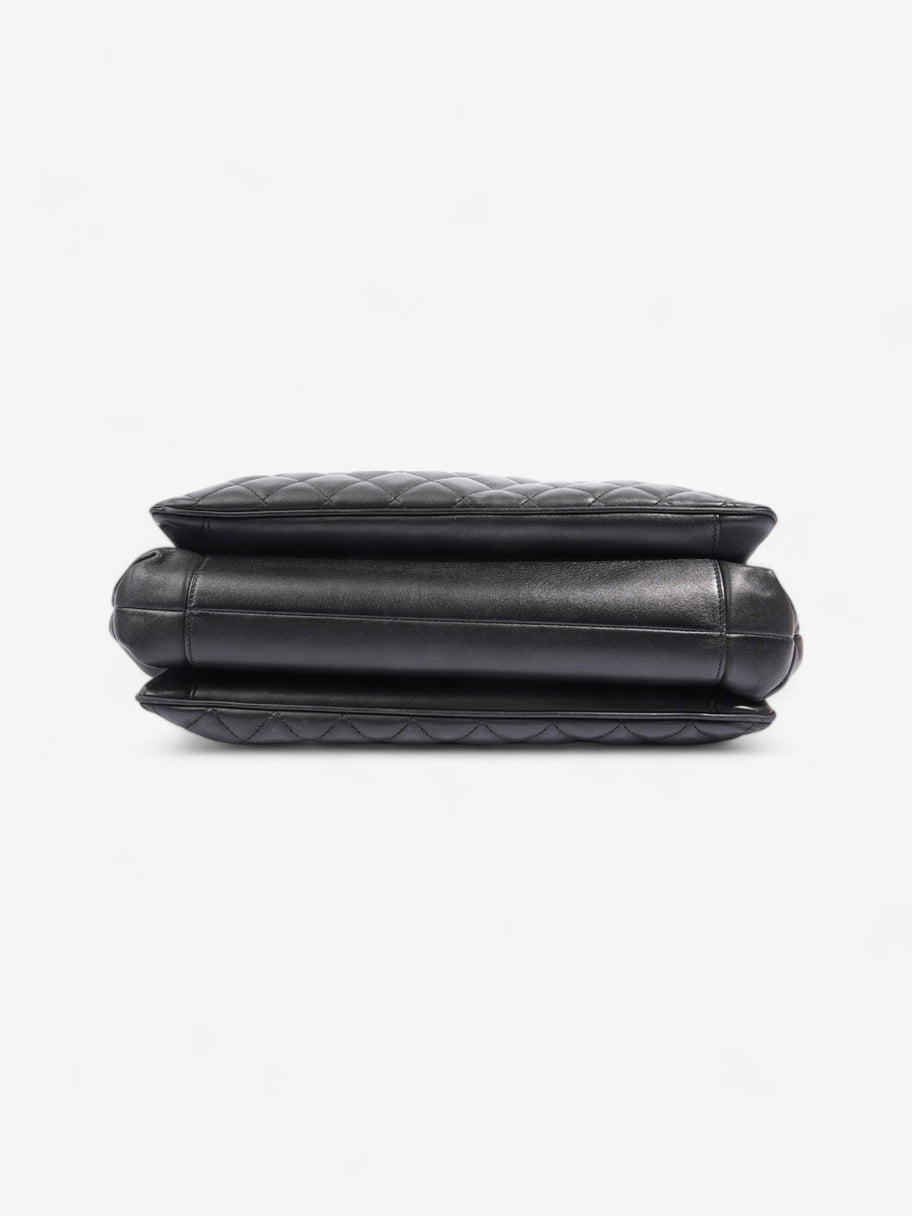 Chanel Shopping Bag Black Lambskin Leather Large Image 6
