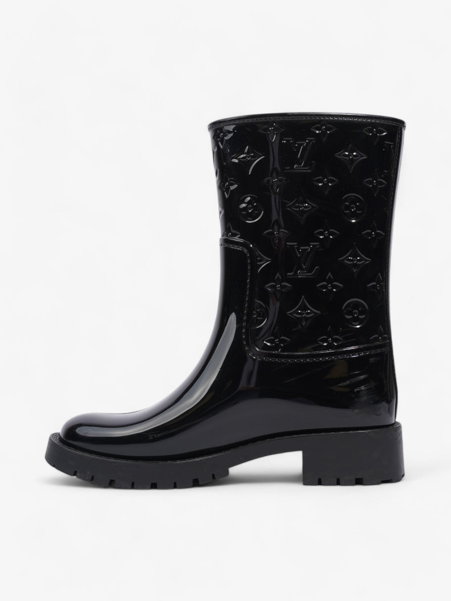 Louis Vuitton Drops Flat Half Boots Black Rubber EU 38 UK 5 Image 3