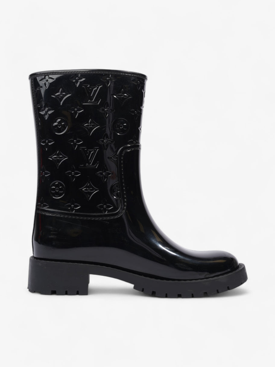 Louis Vuitton Drops Flat Half Boots Black Rubber EU 38 UK 5 Image 4