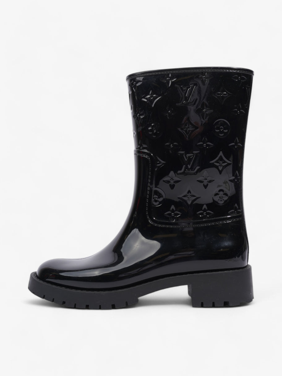 Louis Vuitton Drops Flat Half Boots Black Rubber EU 38 UK 5 Image 5