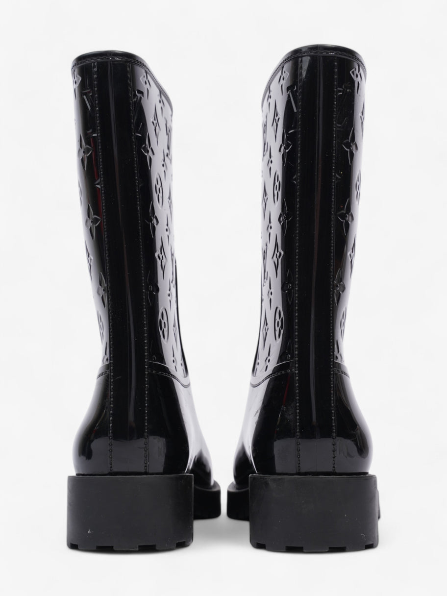 Louis Vuitton Drops Flat Half Boots Black Rubber EU 38 UK 5 Image 6
